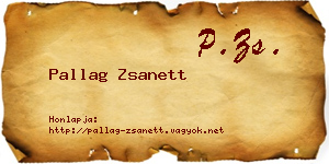 Pallag Zsanett névjegykártya